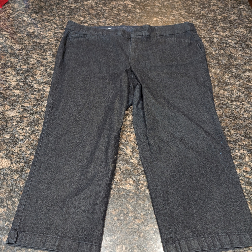 Women's Dark Denim Slacks - Picture 3 of 6